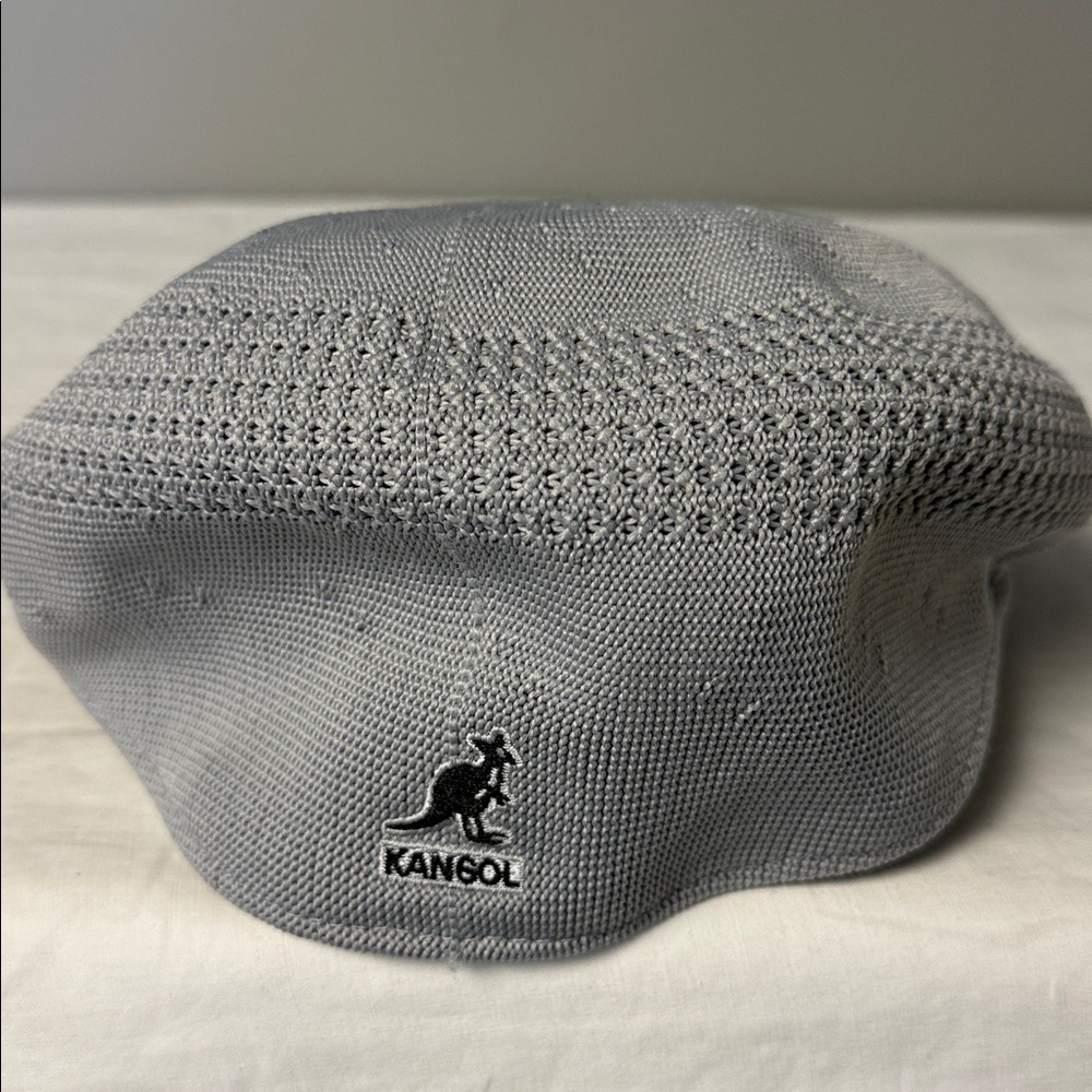 Kangol Grey Knit Flat Cap Large Ventair Style Classic Ivy Hat - Picture 3 of 6